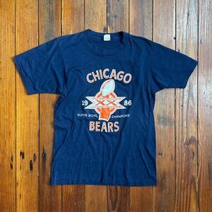 Vintage 1986 Screen Stars Chicago Bears Super Bowl Champions tshirt Small